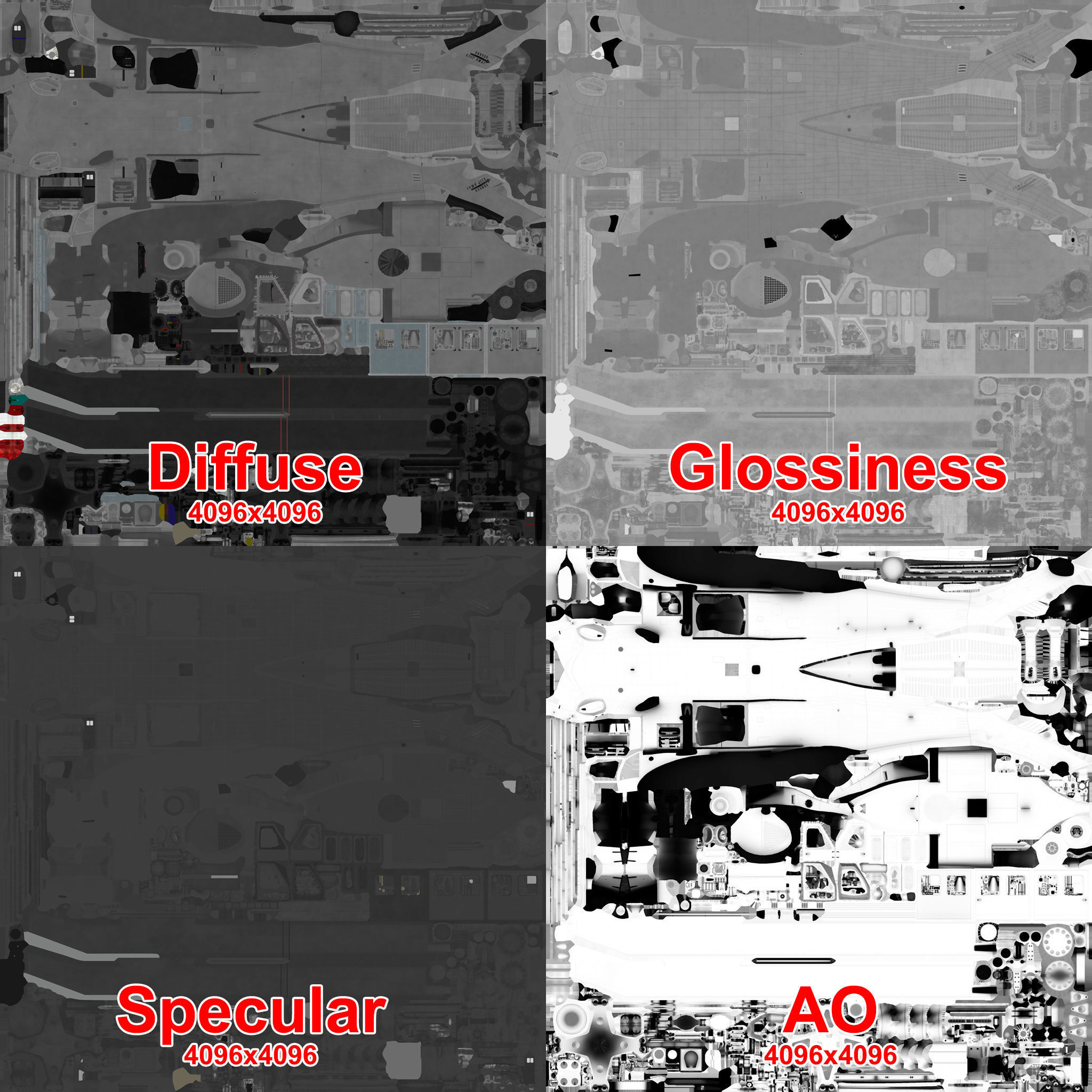 UH-60 Black Hawk Grey Static 3D model_33