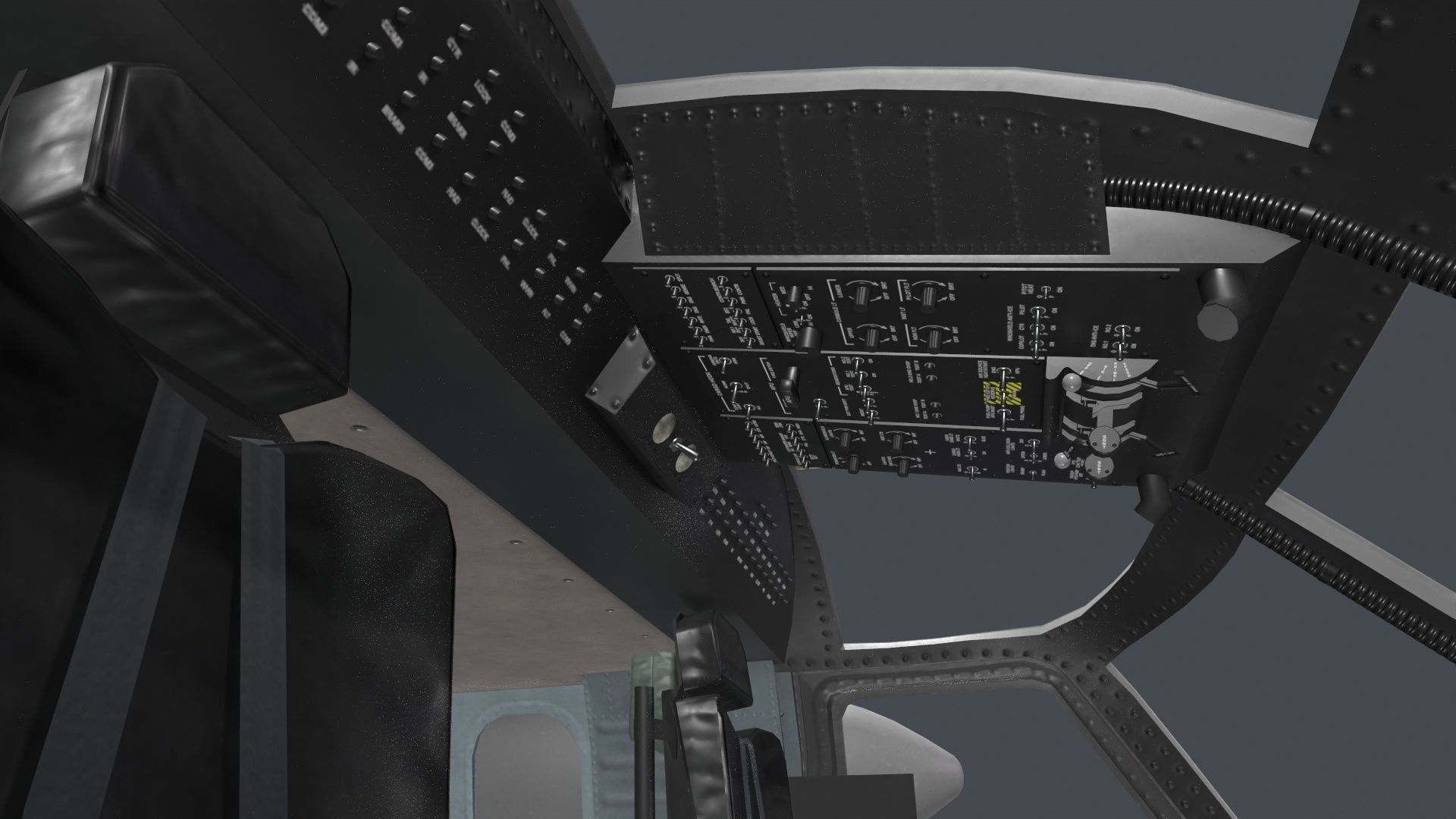 UH-60 Black Hawk Grey Static 3D model_20