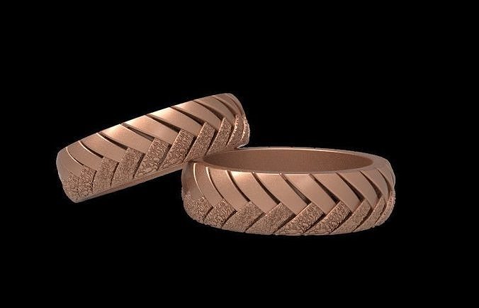 GENTS TEXTURE RING 3D print model