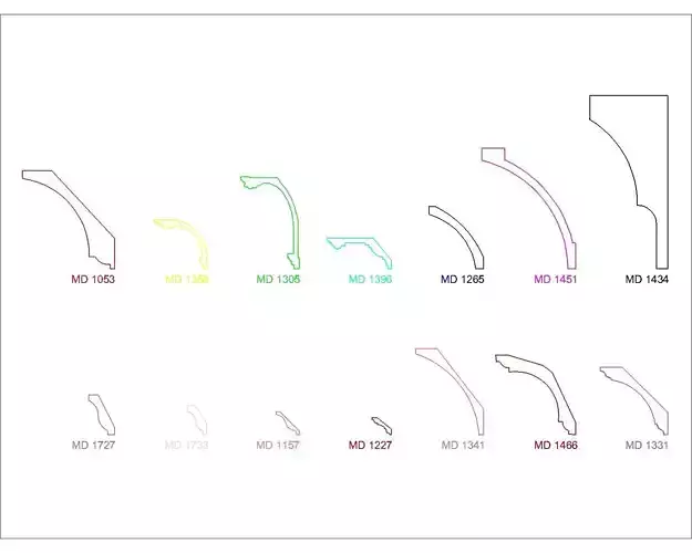 Sweep Profile - Cornice Crown Moulding Details Vol2