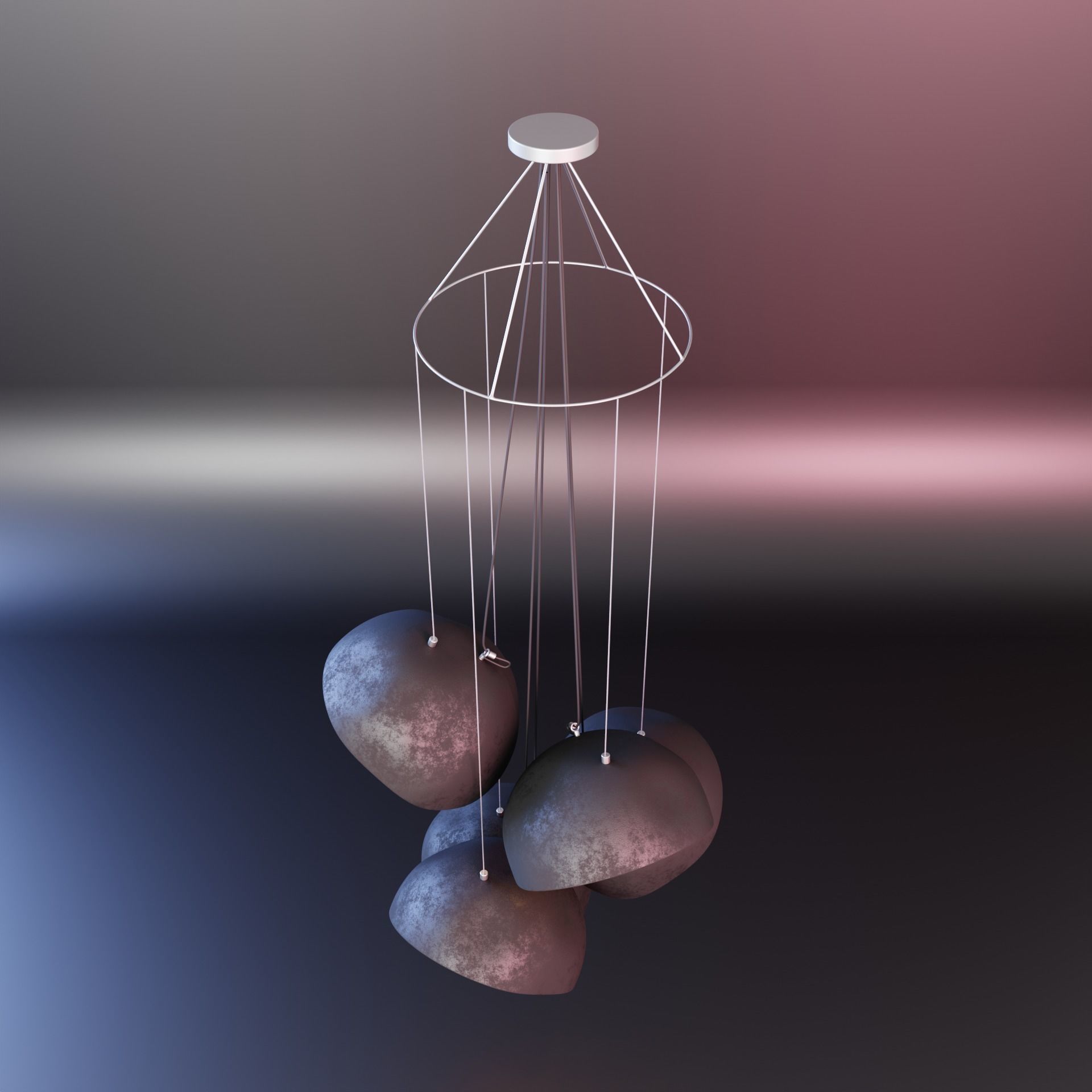 Industrial light fixture 3D model_4