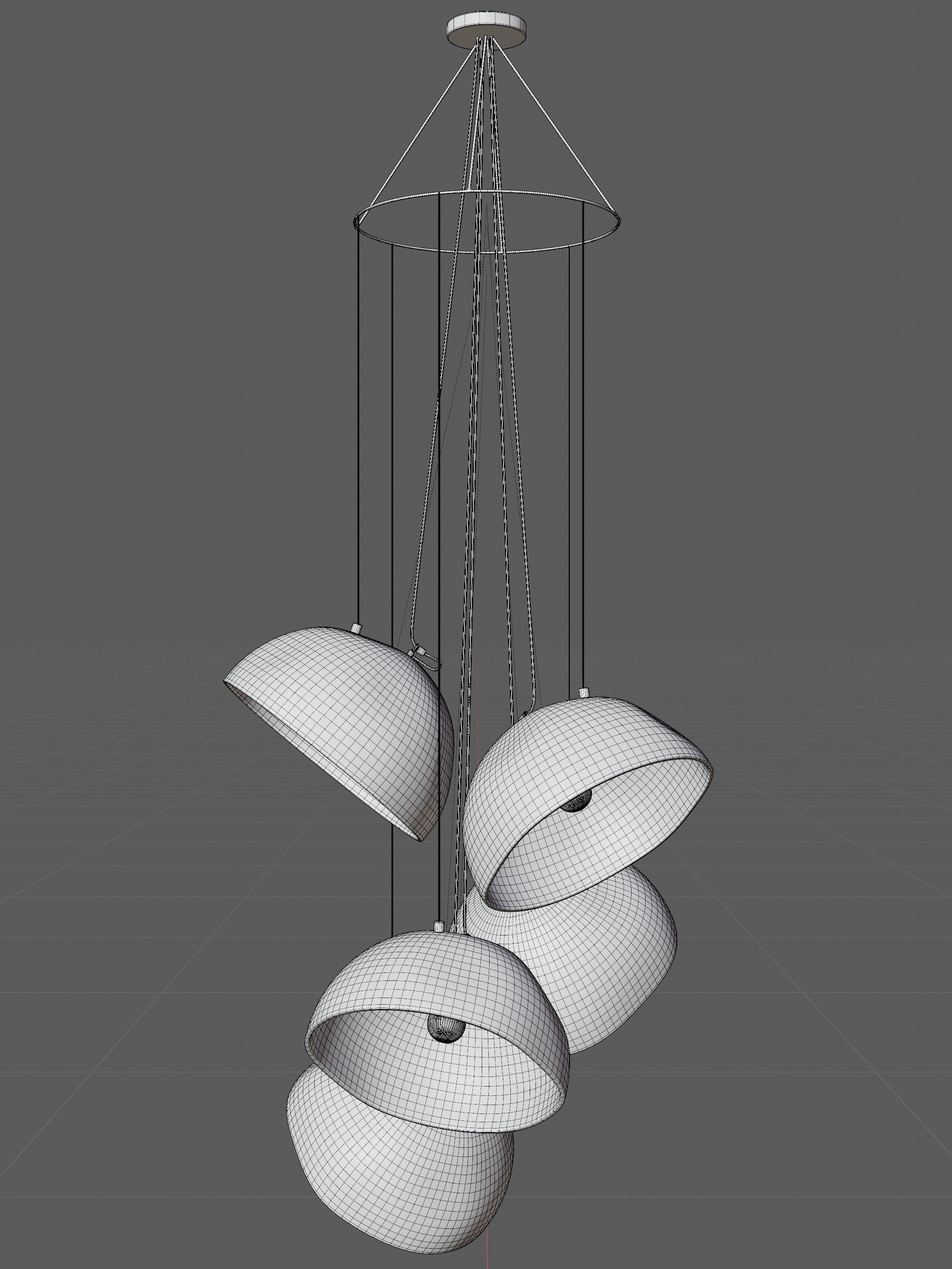 Industrial light fixture 3D model_3