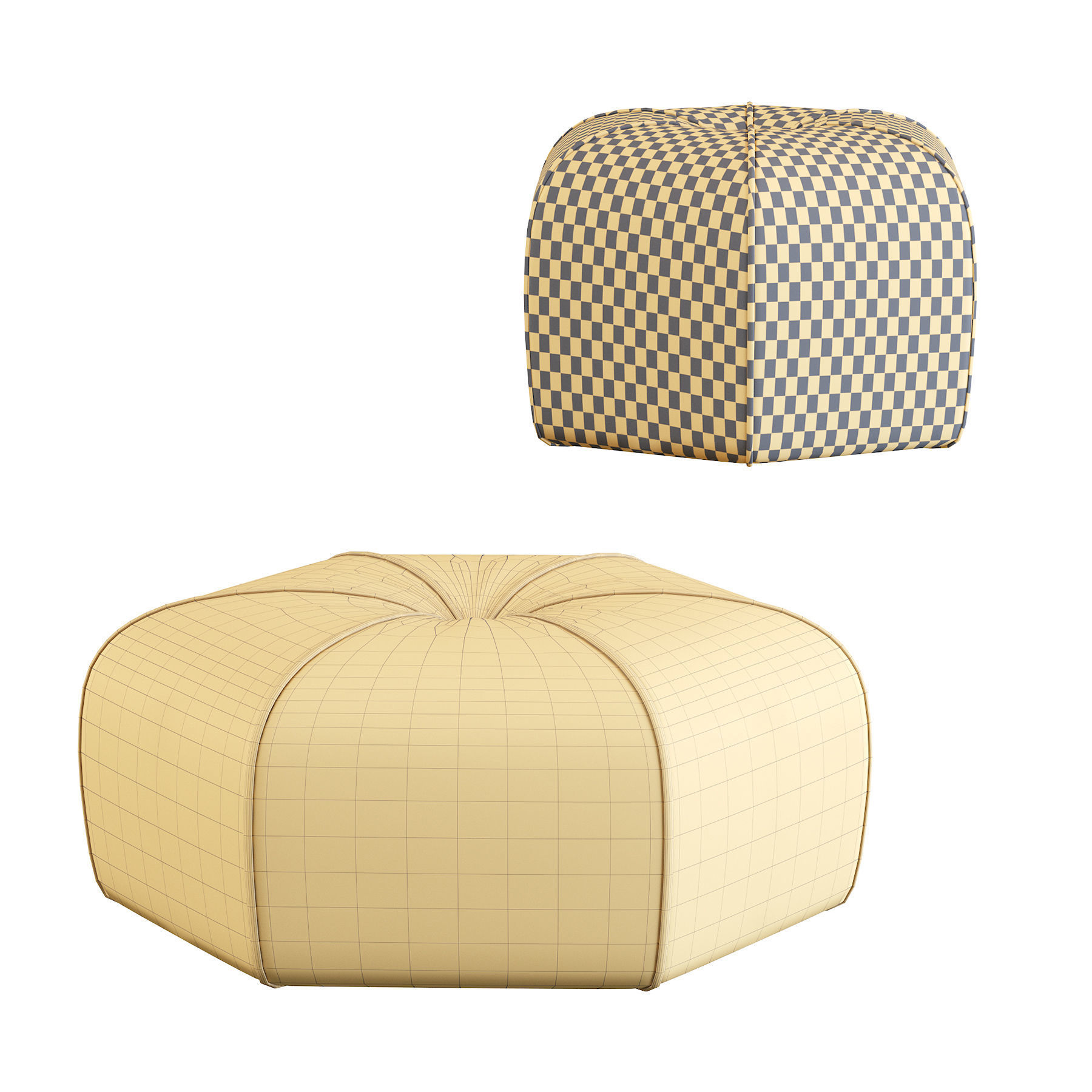 Pouf Kingsley 3D model_3