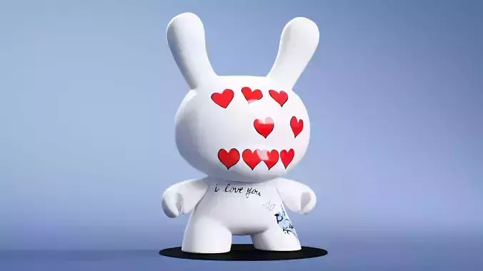 Kidrobot Andy Warhol 8 Masterpiece I Love You So 3D model