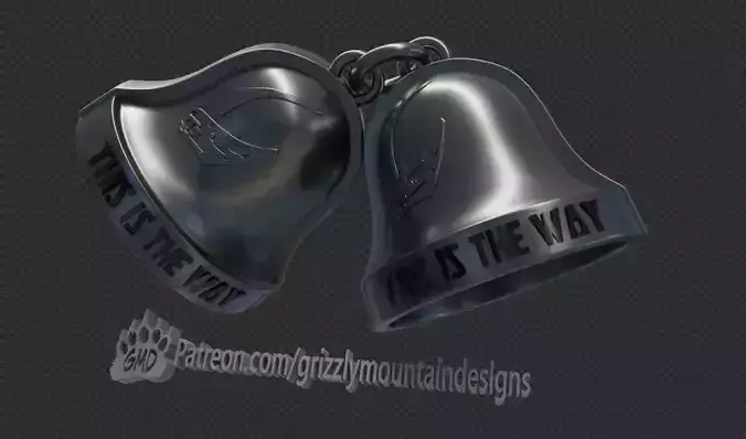 The Mandalorian Christmas ornament bells this is the way 3D print model