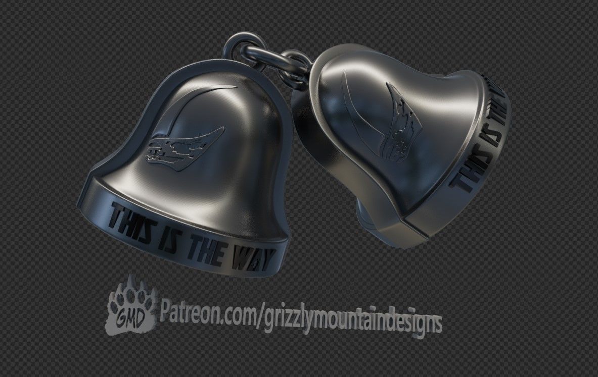 The Mandalorian Christmas ornament bells this is the way 3D print model_2