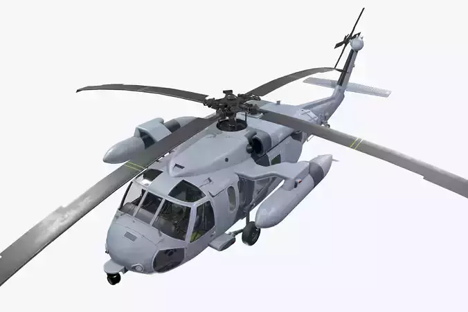 UH-60 Black Hawk South Korea Air Force Static Low-poly 3D model