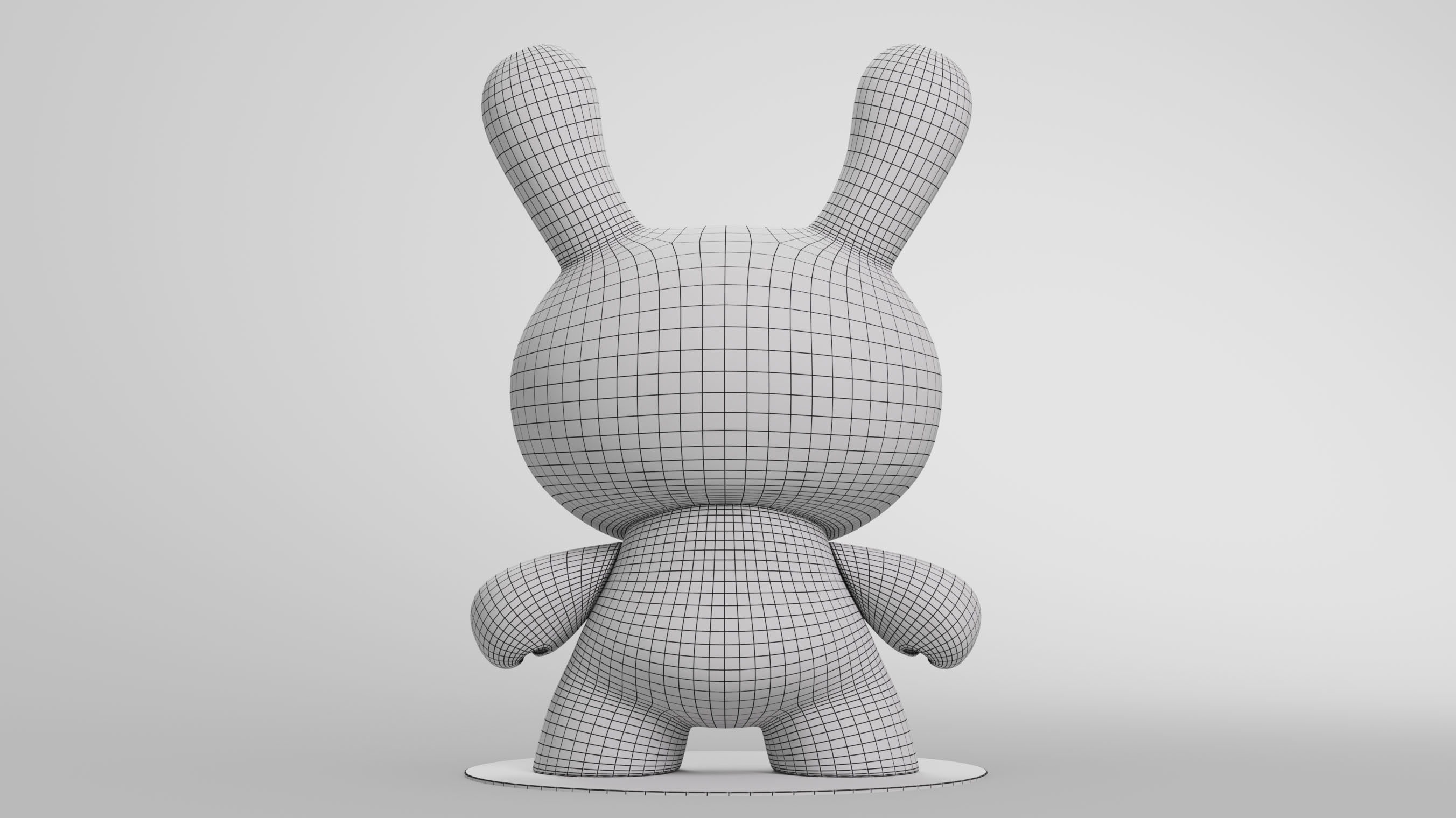 Kidrobot Cash Wolf Green 5 inch Dunny by Josh Divine 3D model_9