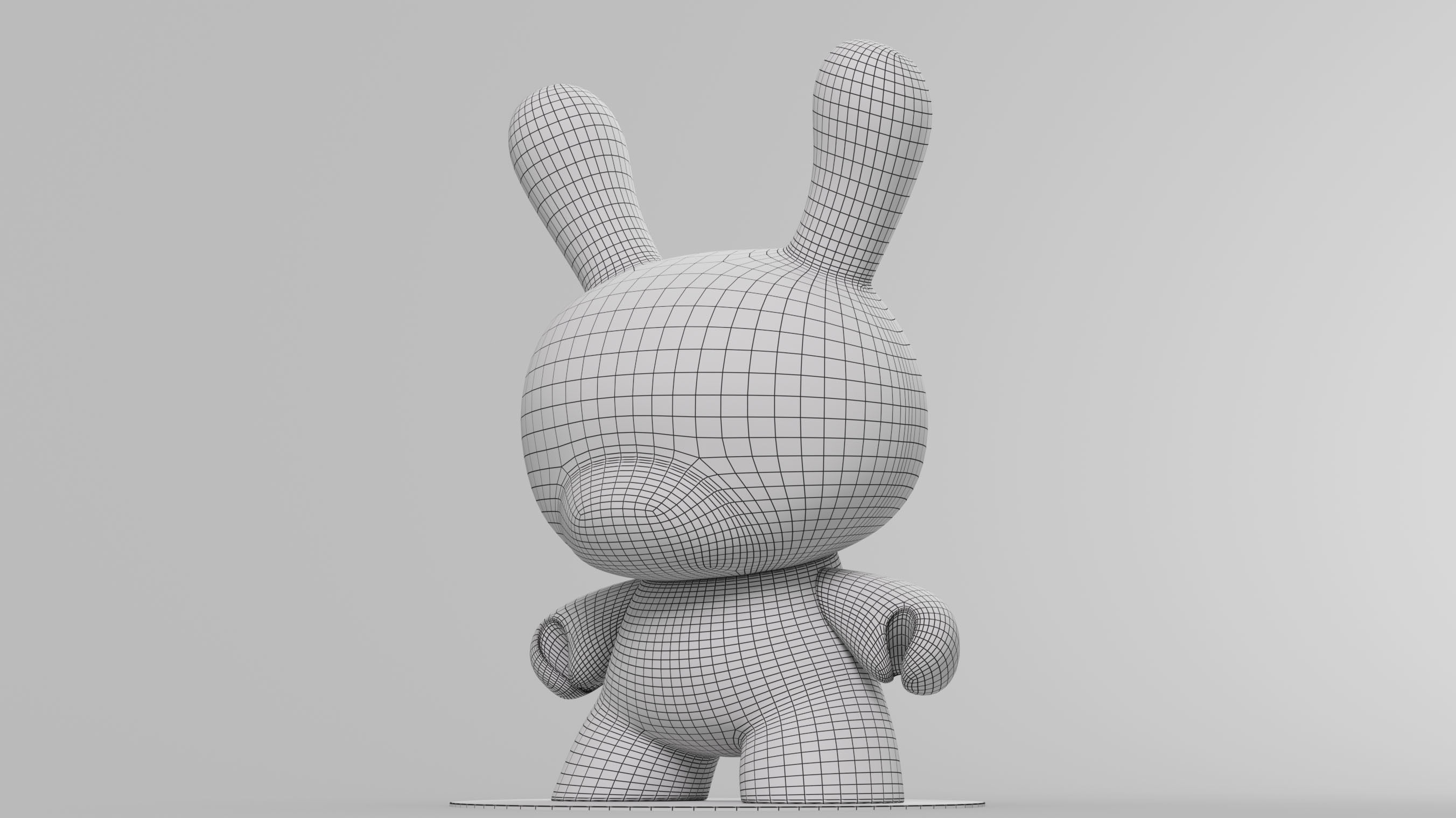 Kidrobot Cash Wolf Green 5 inch Dunny by Josh Divine 3D model_19