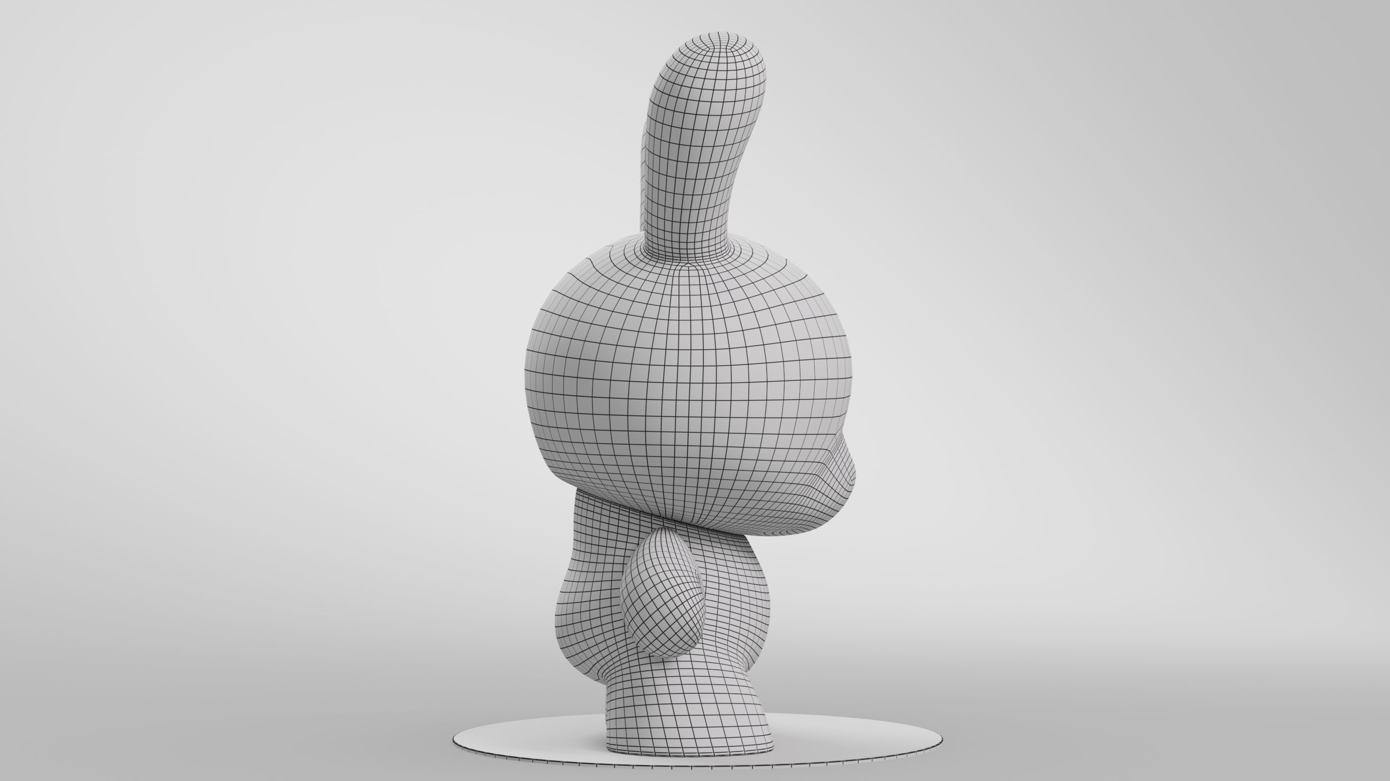 Kidrobot Cash Wolf Green 5 inch Dunny by Josh Divine 3D model_15