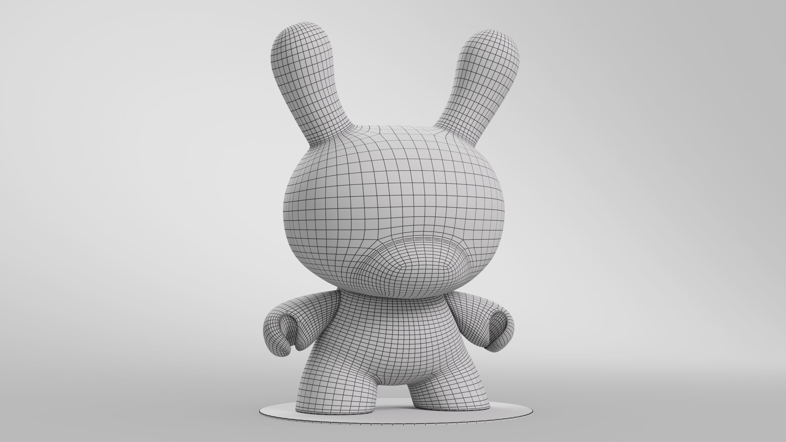 Kidrobot Cash Wolf Green 5 inch Dunny by Josh Divine 3D model_1