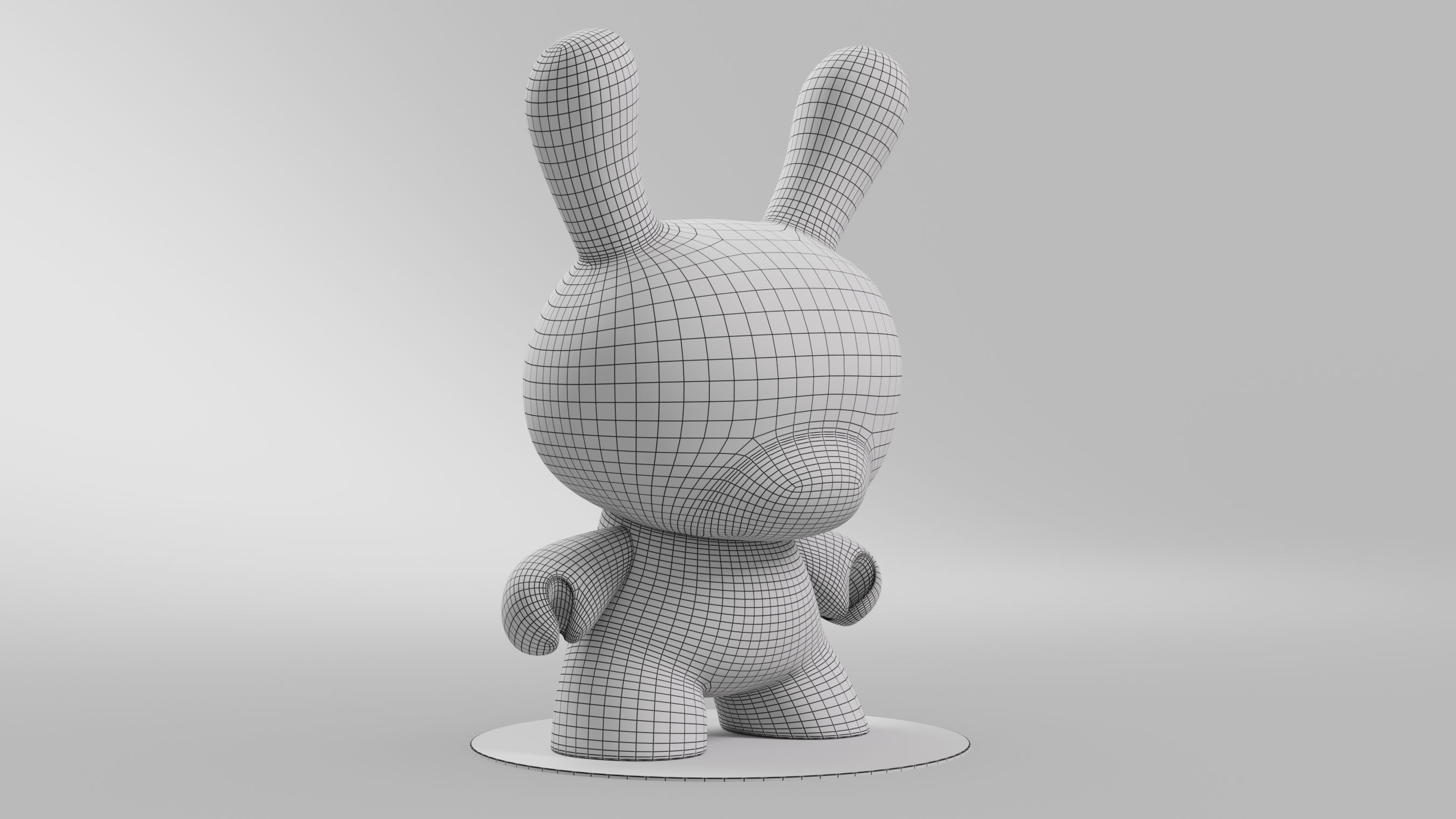 Kidrobot Cash Wolf Green 5 inch Dunny by Josh Divine 3D model_5