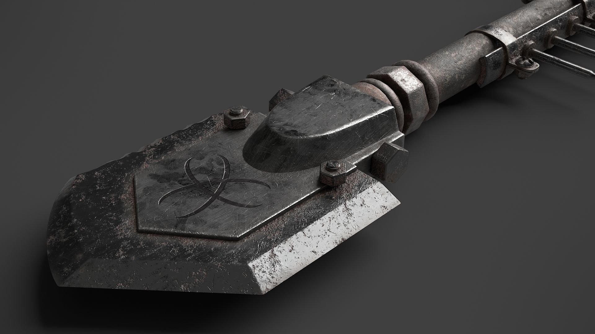 Modifiable Strike Weapon 18 Low-poly 3D model_8