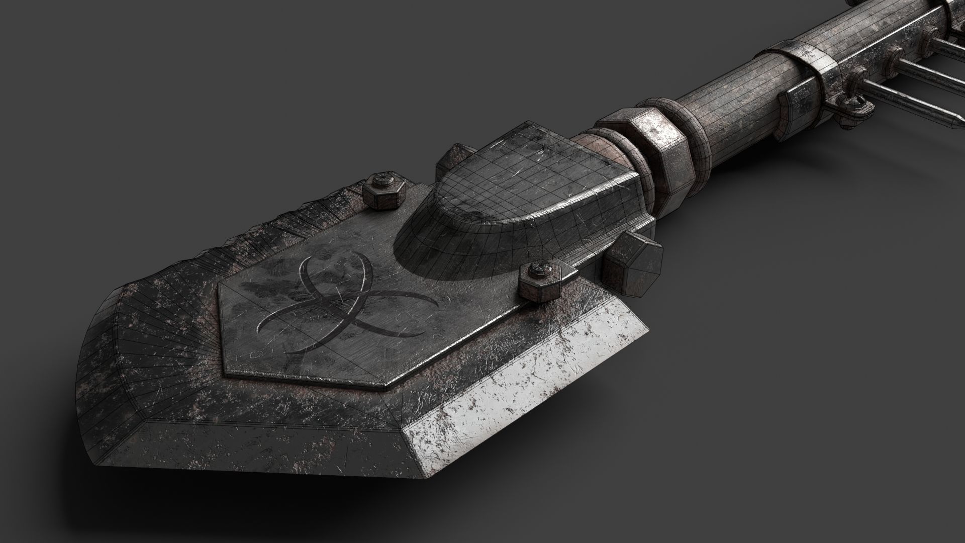 Modifiable Strike Weapon 18 Low-poly 3D model_18