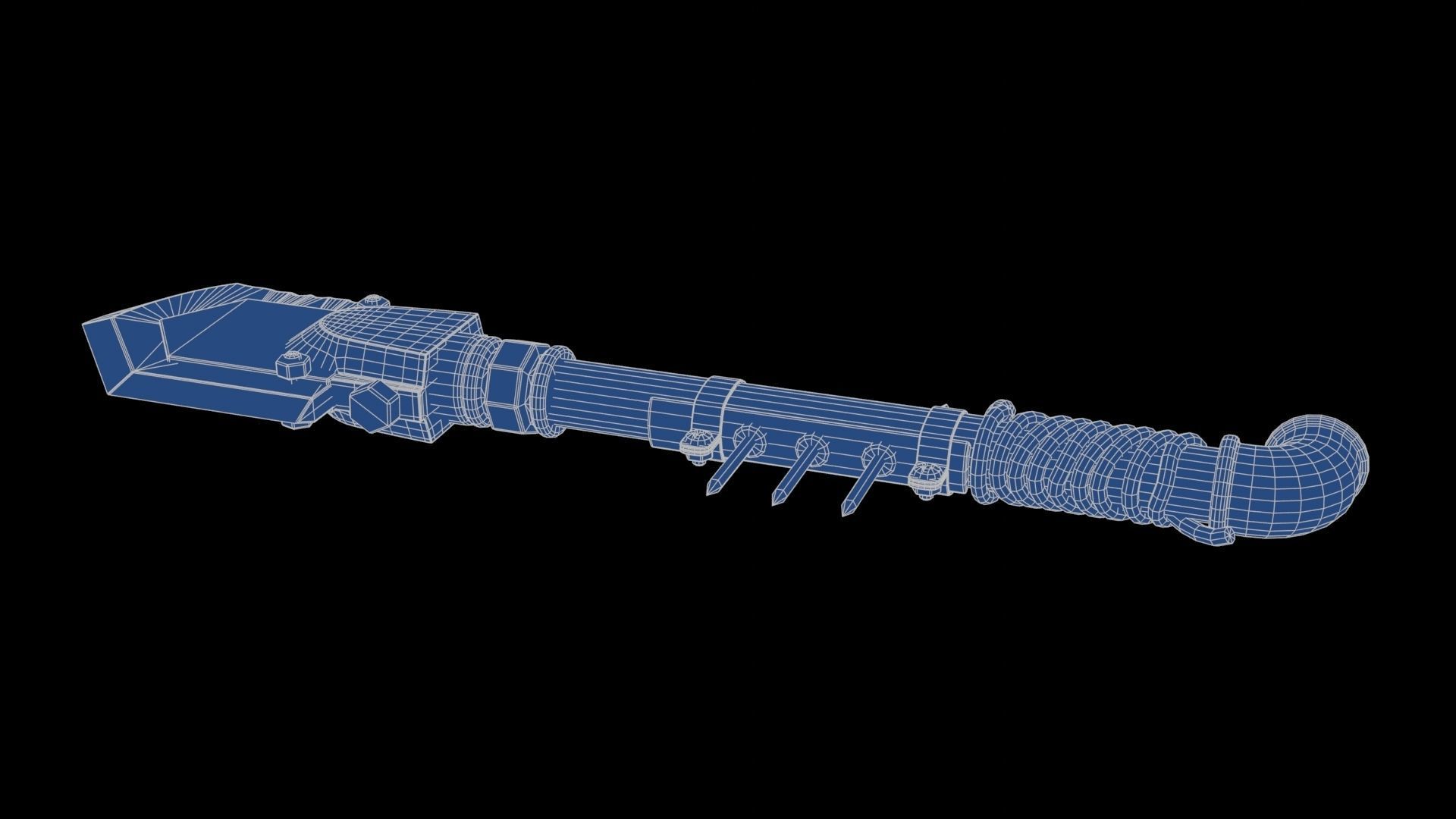 Modifiable Strike Weapon 18 Low-poly 3D model_25