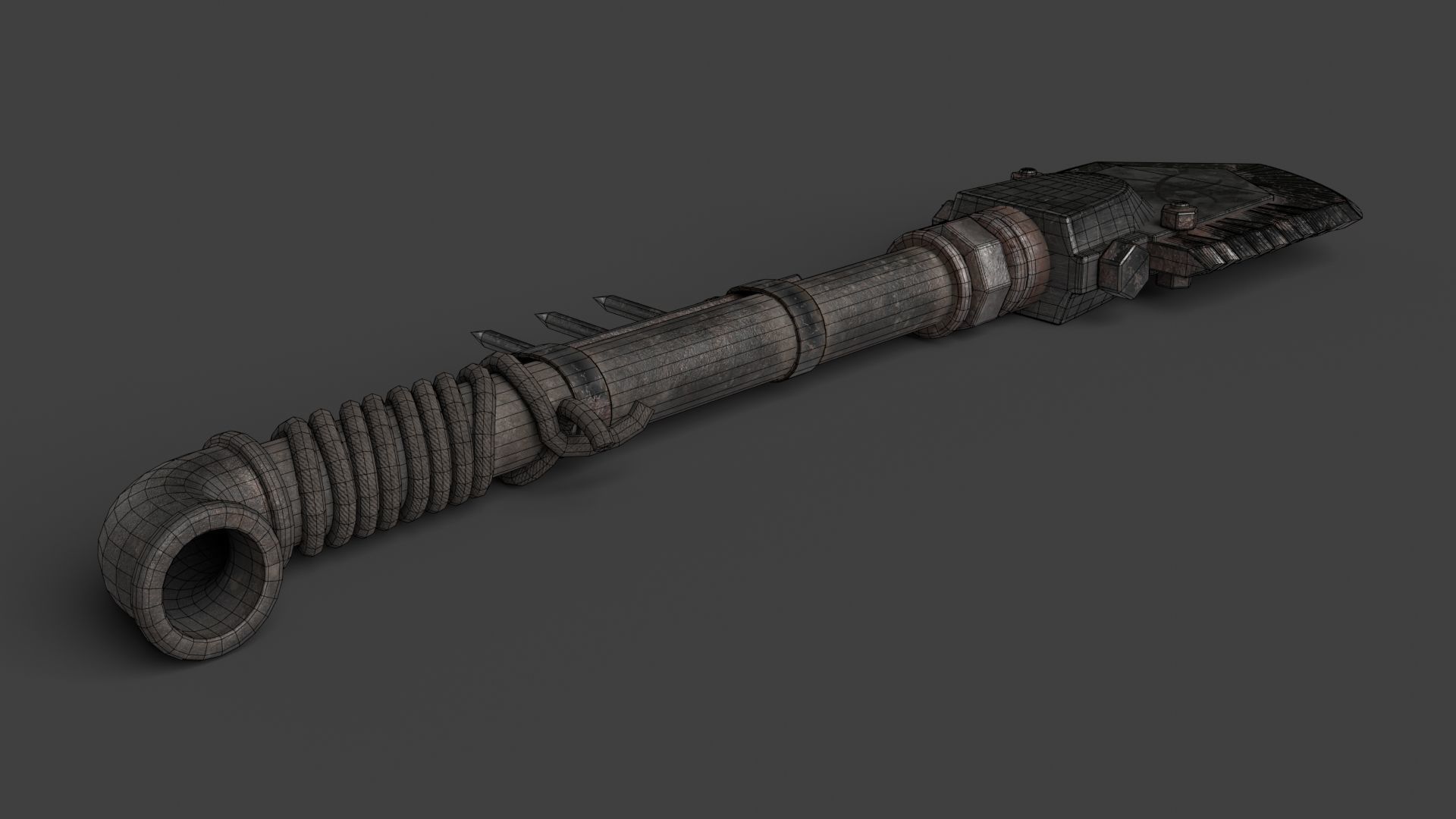 Modifiable Strike Weapon 18 Low-poly 3D model_16