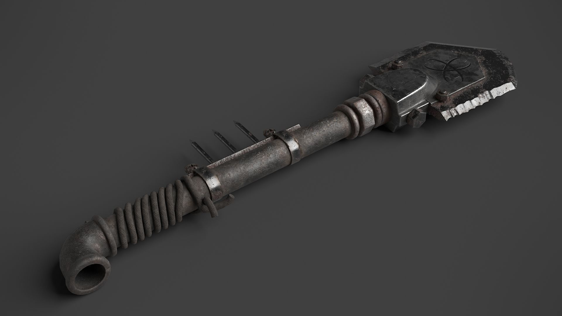 Modifiable Strike Weapon 18 Low-poly 3D model_2