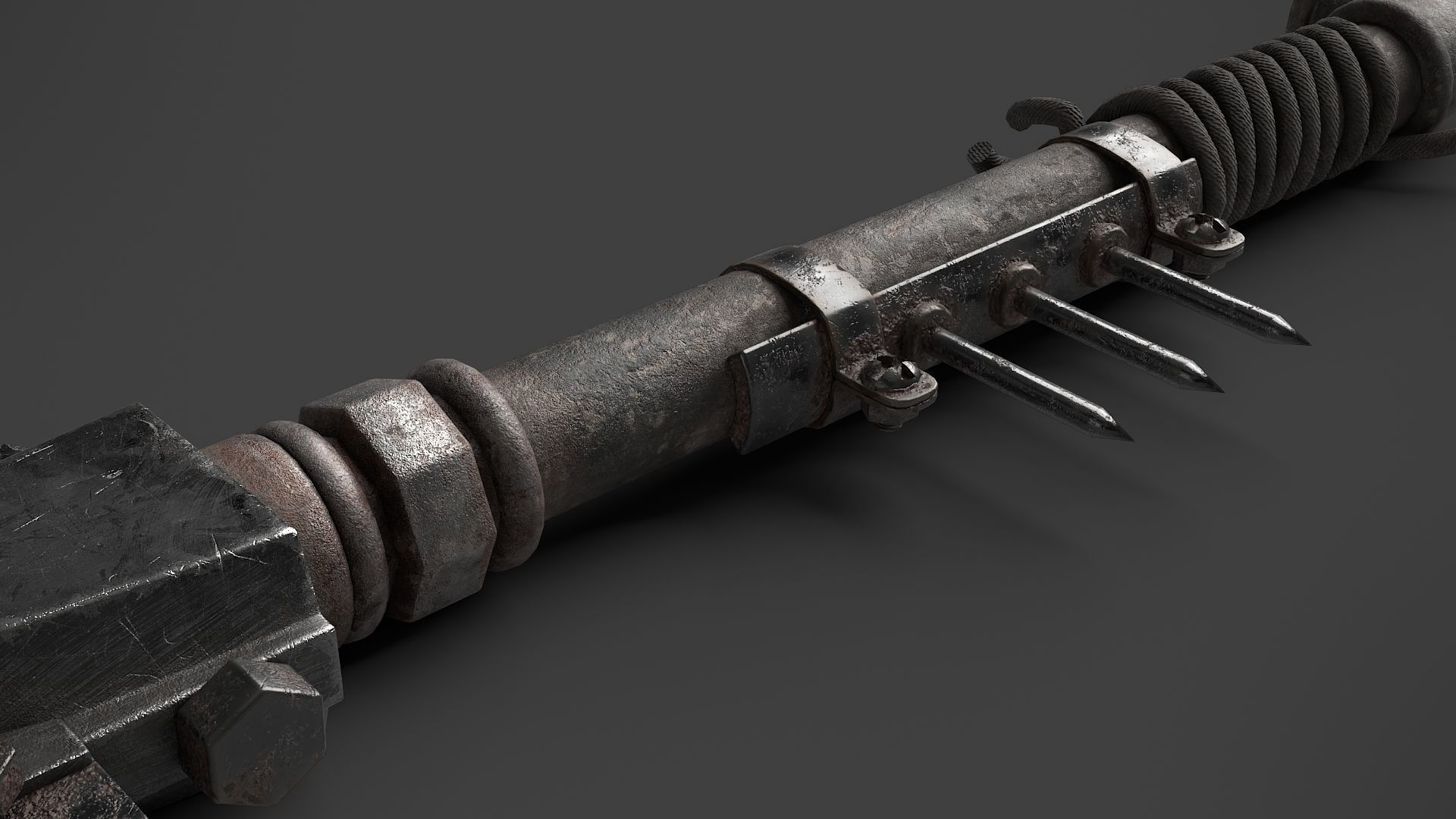 Modifiable Strike Weapon 18 Low-poly 3D model_9