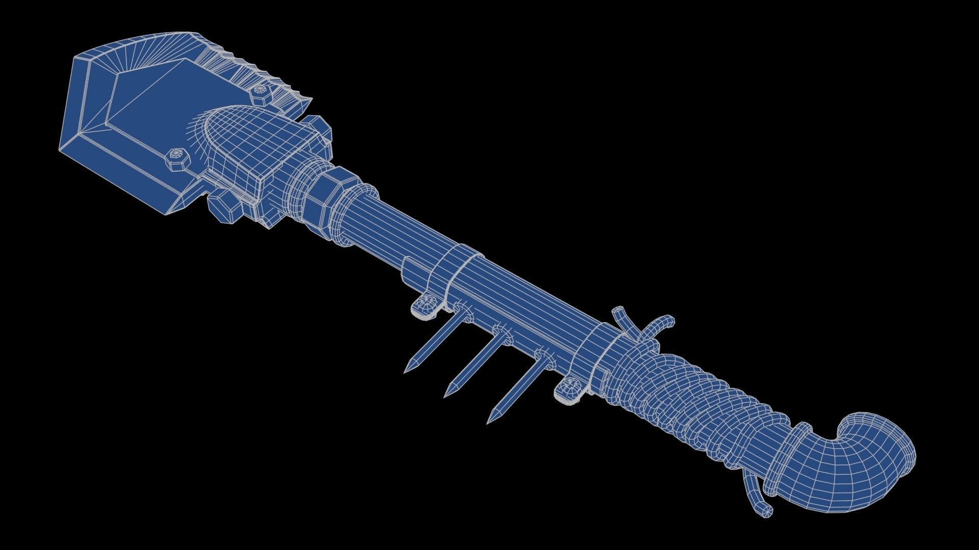 Modifiable Strike Weapon 18 Low-poly 3D model_20