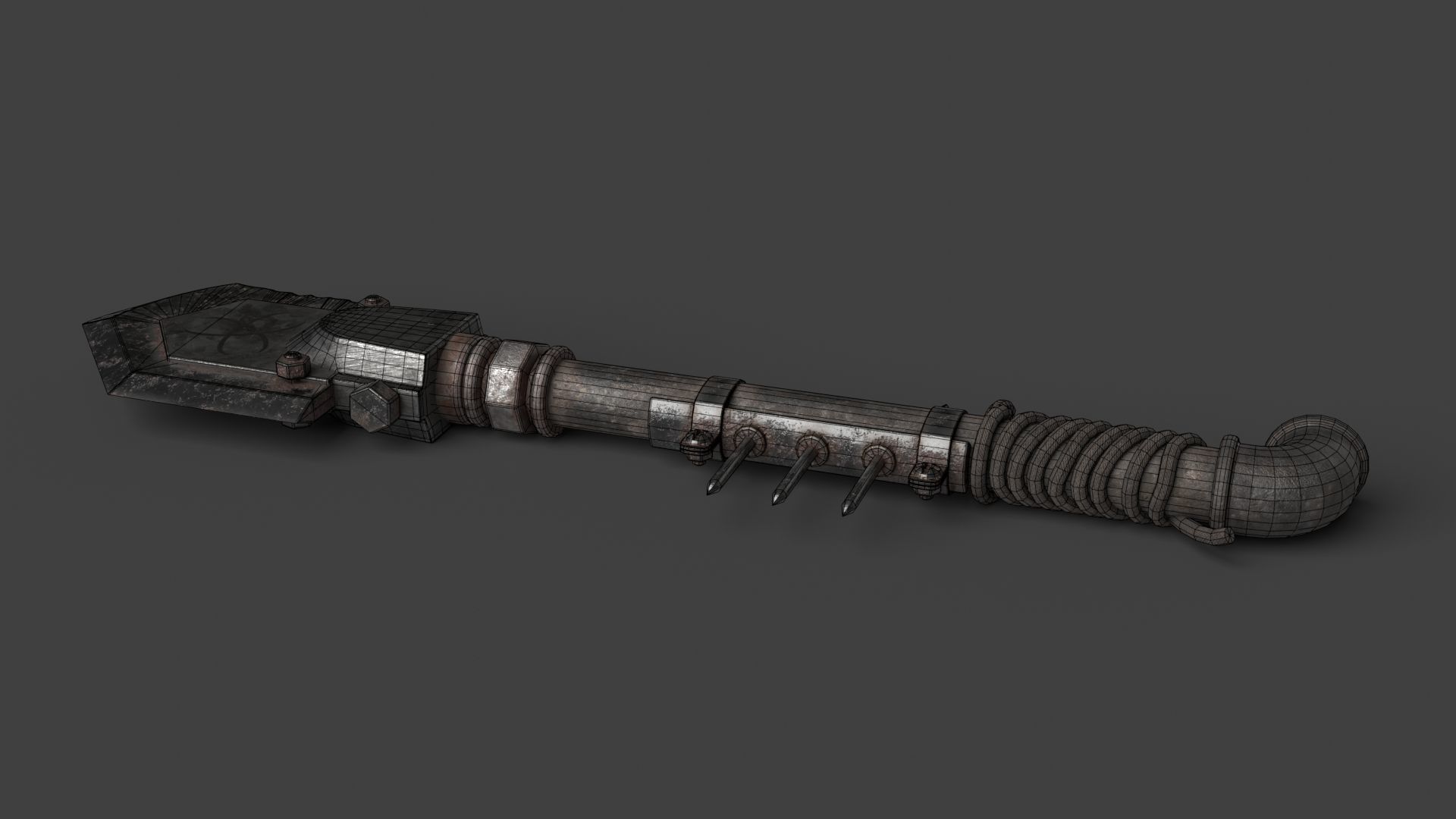 Modifiable Strike Weapon 18 Low-poly 3D model_15