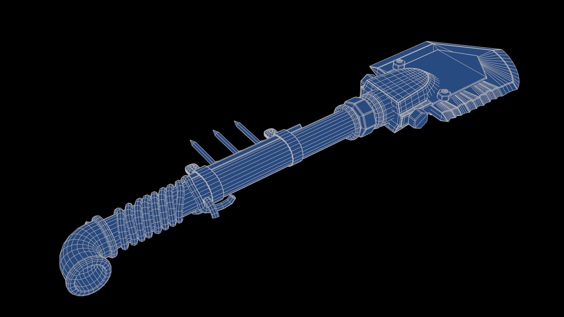 Modifiable Strike Weapon 18 Low-poly 3D model_22