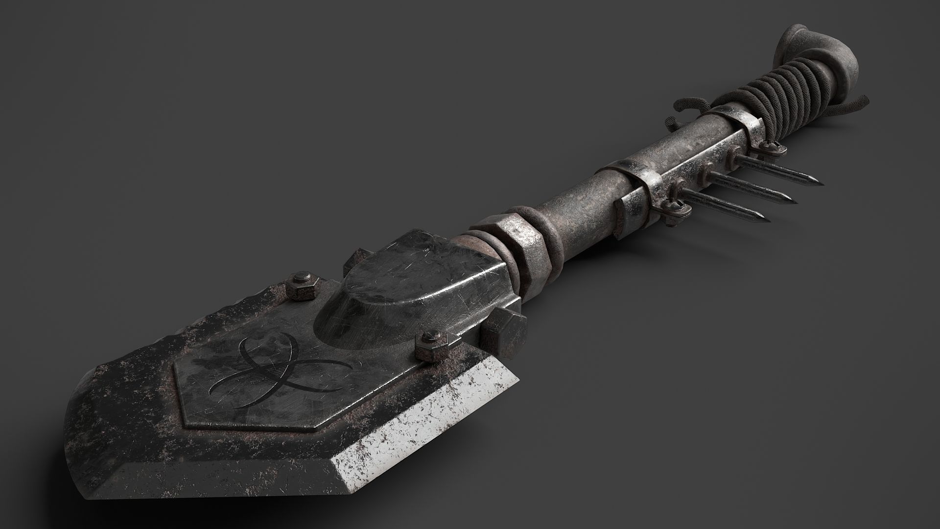 Modifiable Strike Weapon 18 Low-poly 3D model_3