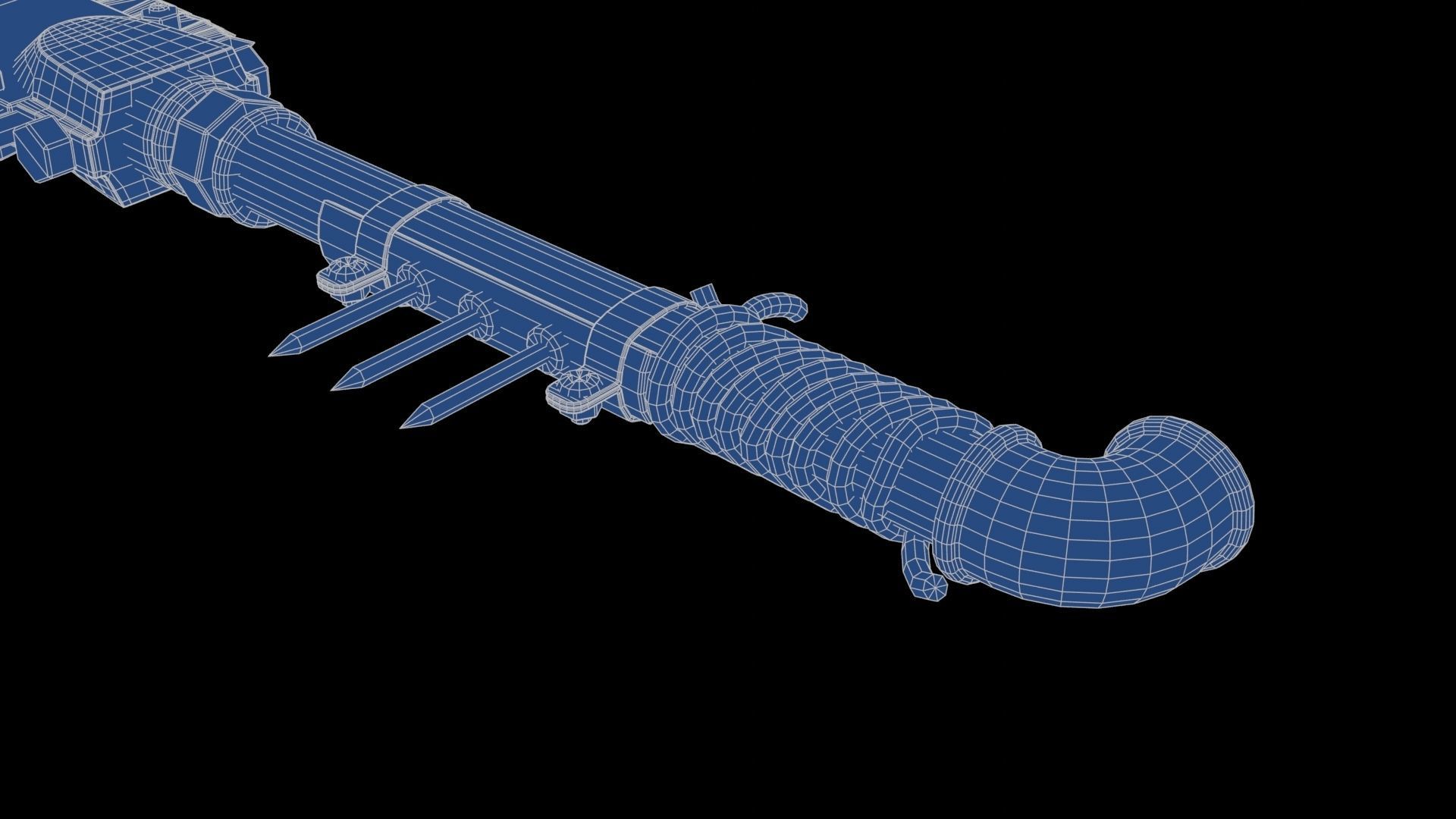 Modifiable Strike Weapon 18 Low-poly 3D model_27