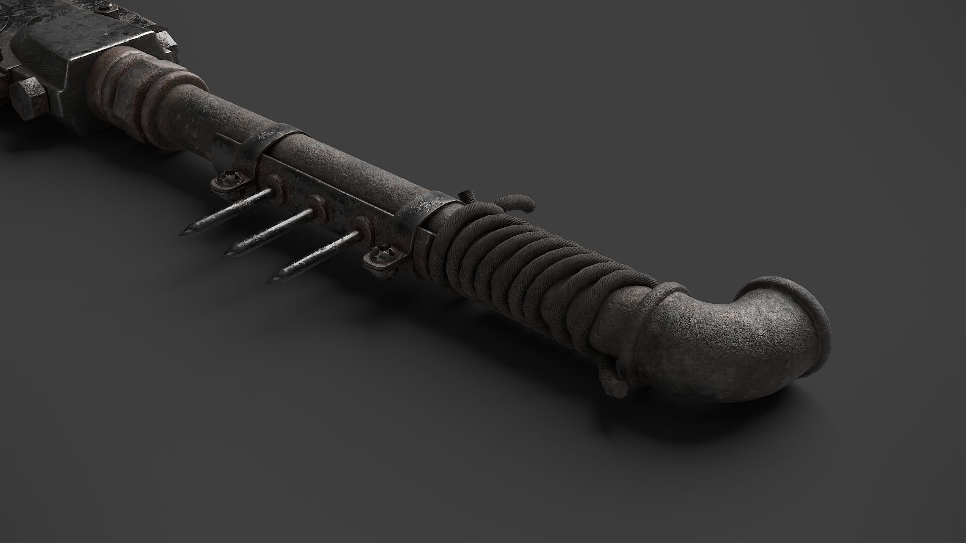 Modifiable Strike Weapon 18 Low-poly 3D model_7