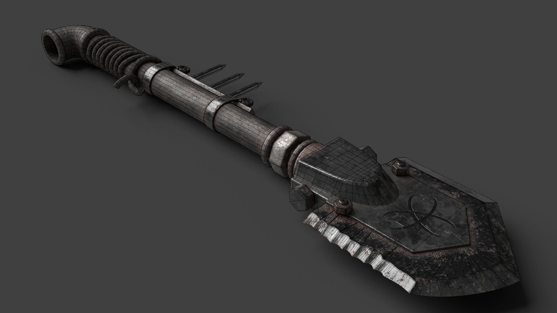 Modifiable Strike Weapon 18 Low-poly 3D model_11