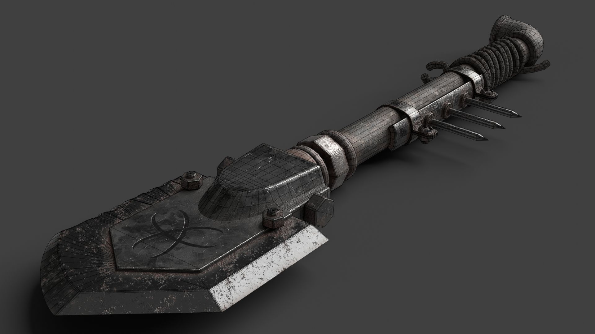 Modifiable Strike Weapon 18 Low-poly 3D model_13