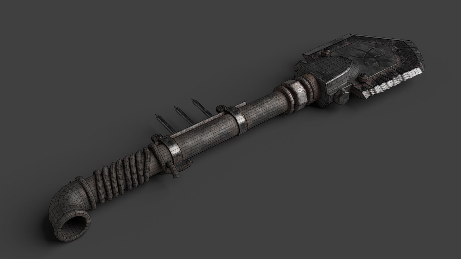 Modifiable Strike Weapon 18 Low-poly 3D model_12
