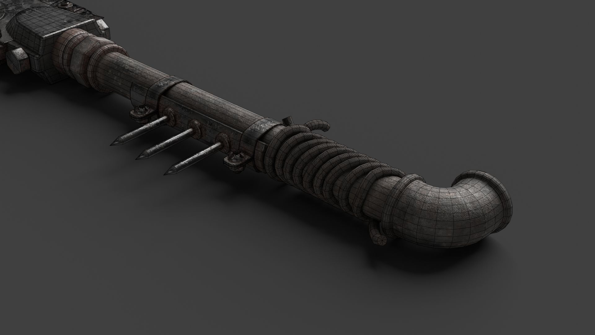 Modifiable Strike Weapon 18 Low-poly 3D model_17