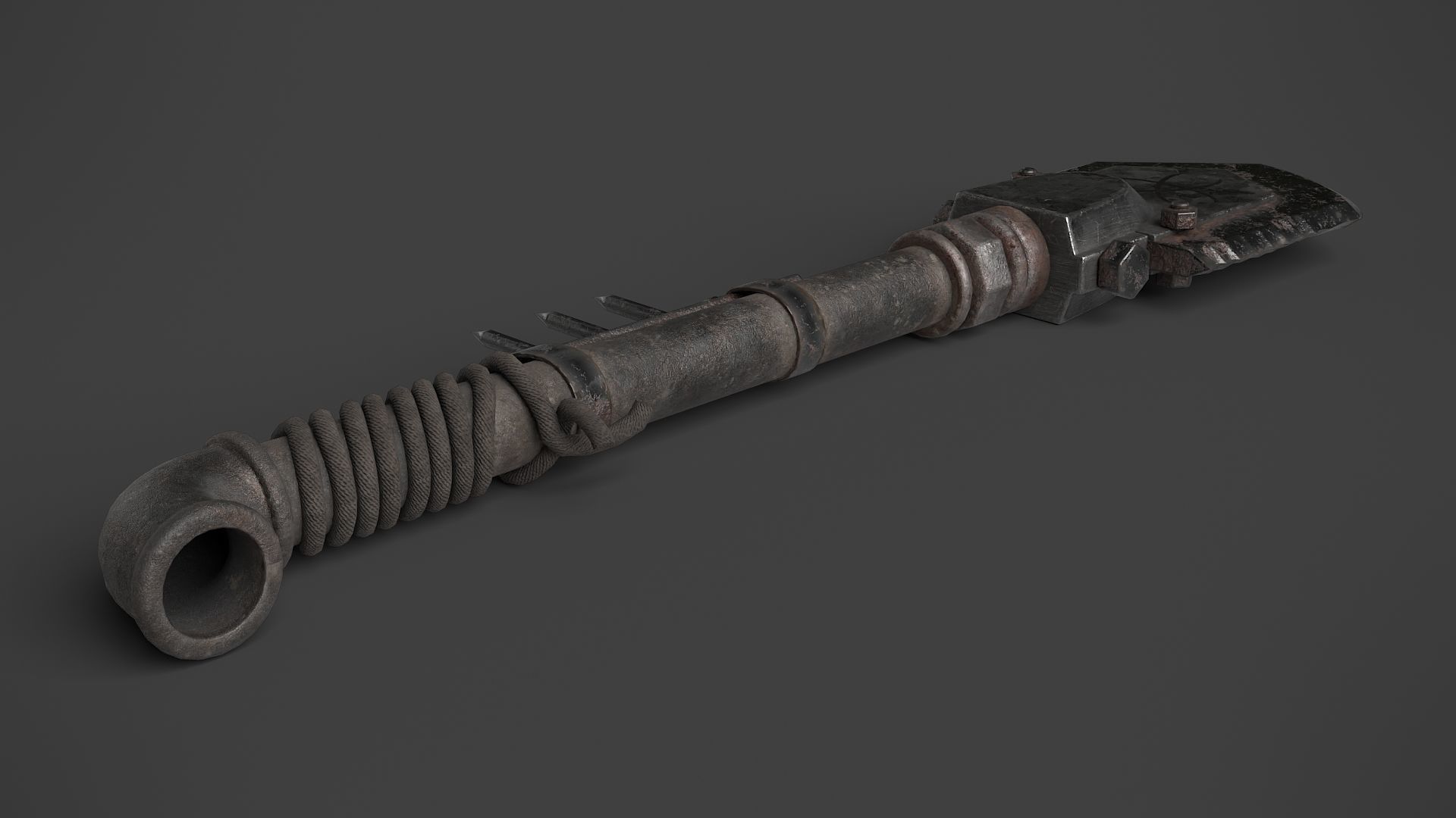 Modifiable Strike Weapon 18 Low-poly 3D model_6