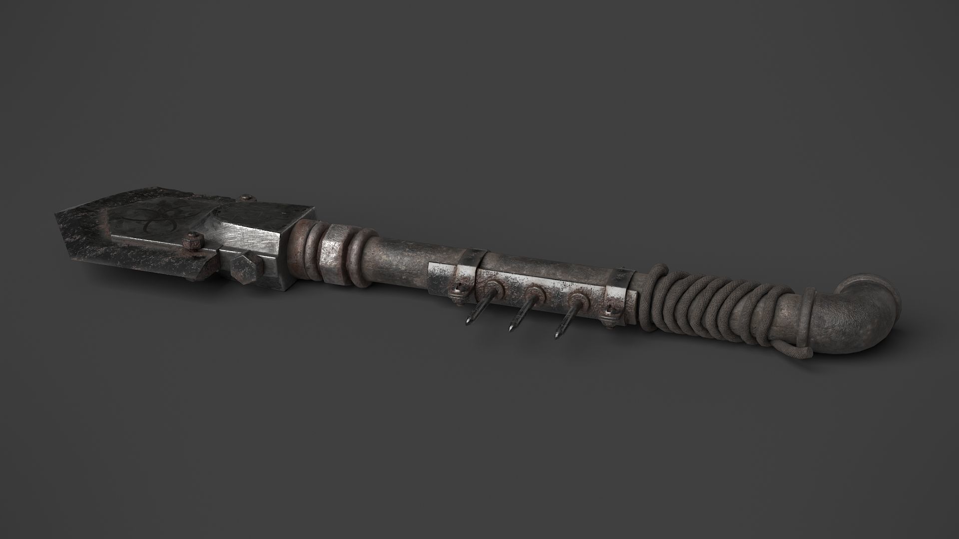 Modifiable Strike Weapon 18 Low-poly 3D model_5