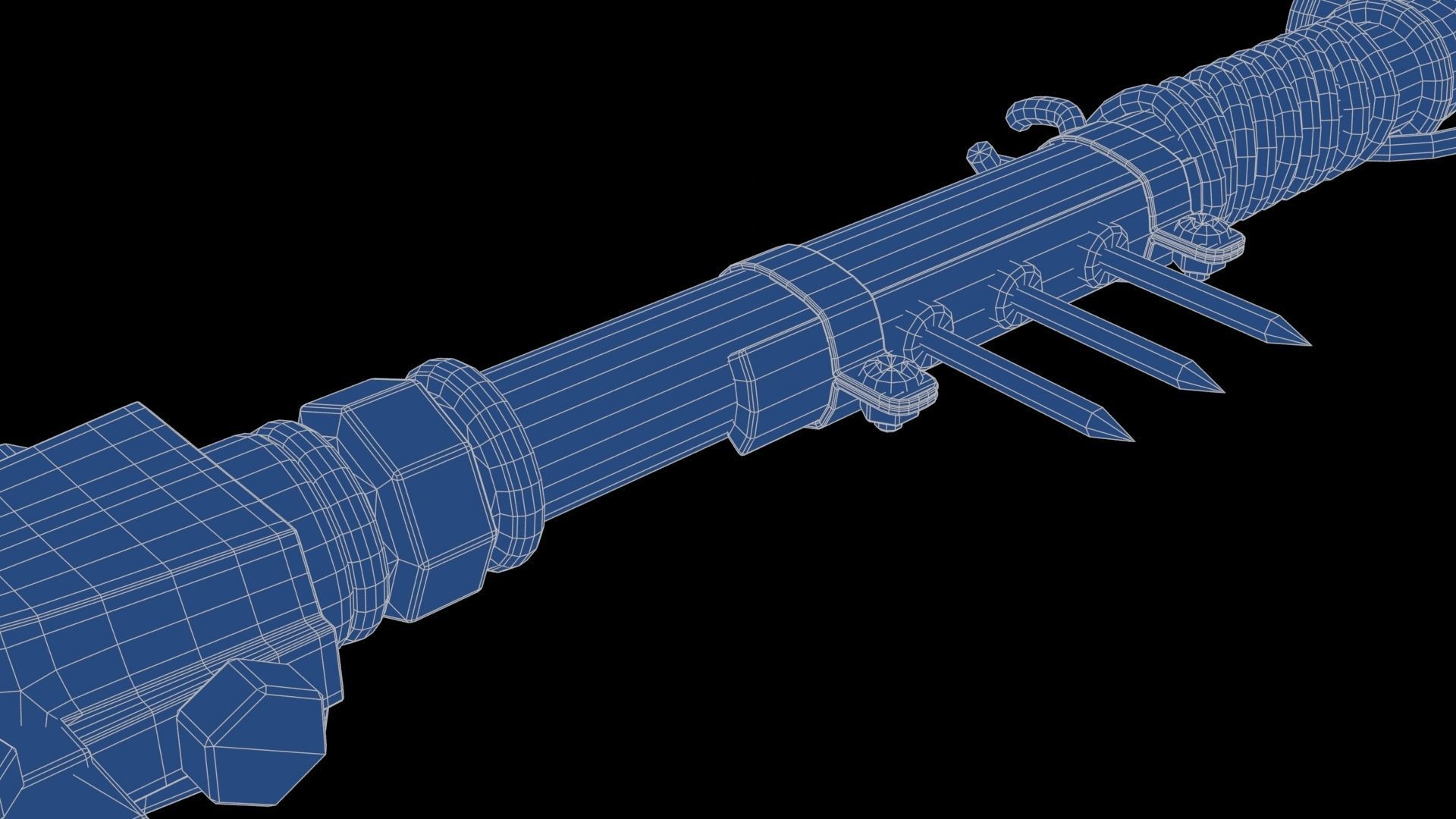 Modifiable Strike Weapon 18 Low-poly 3D model_29