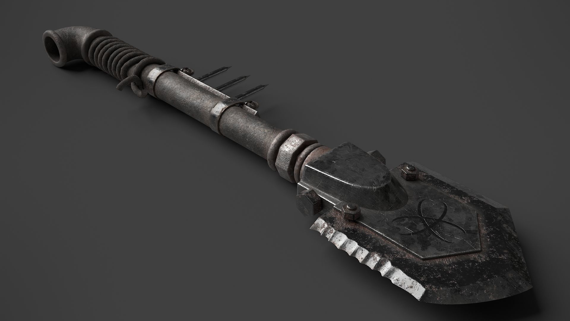 Modifiable Strike Weapon 18 Low-poly 3D model_1