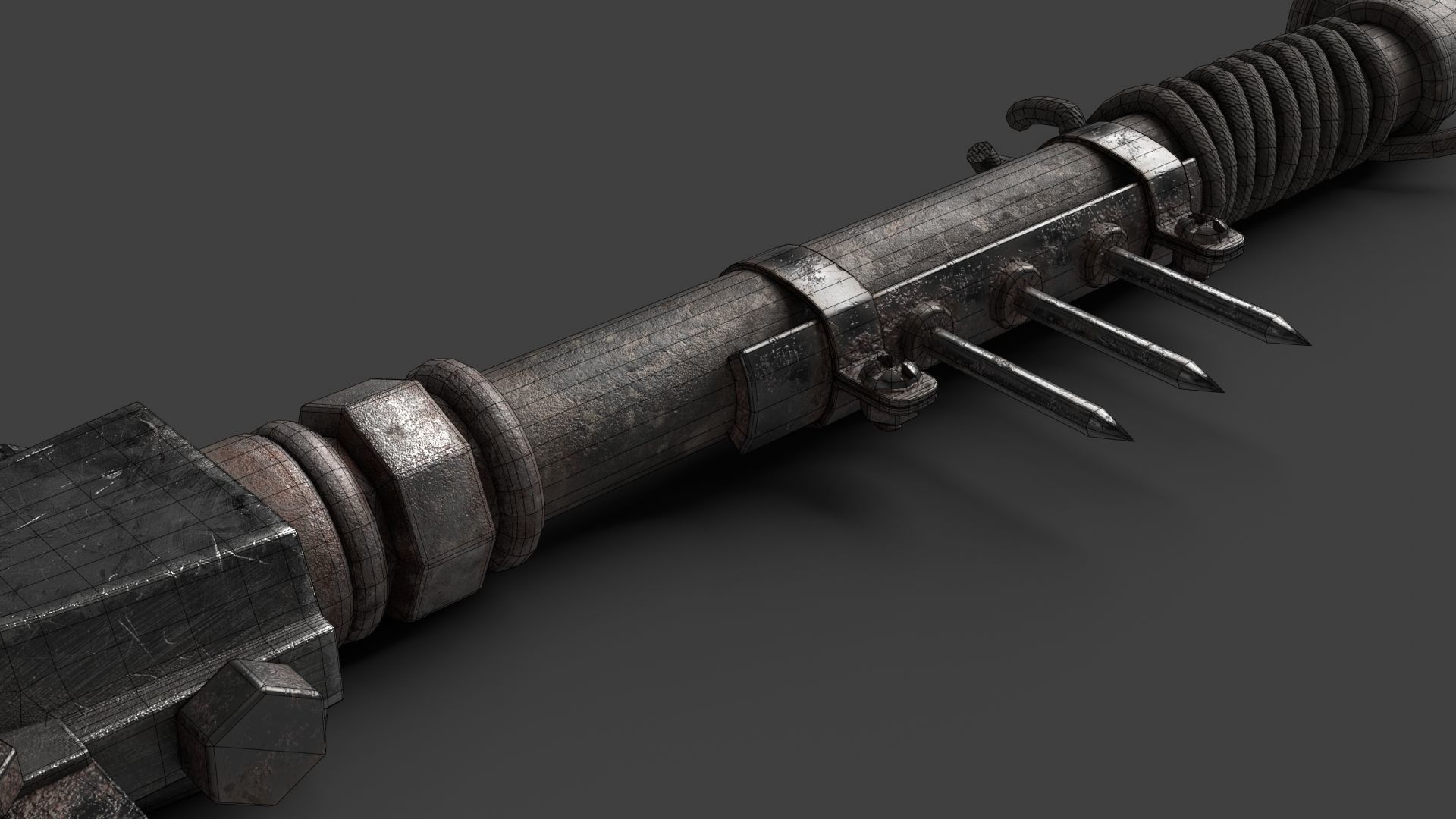Modifiable Strike Weapon 18 Low-poly 3D model_19