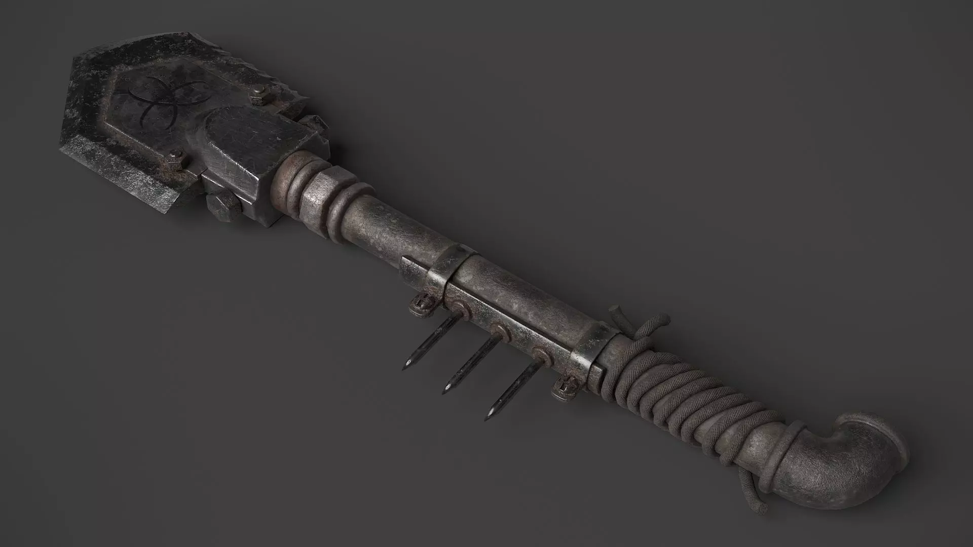 Modifiable Strike Weapon 18 Low-poly 3D model_0