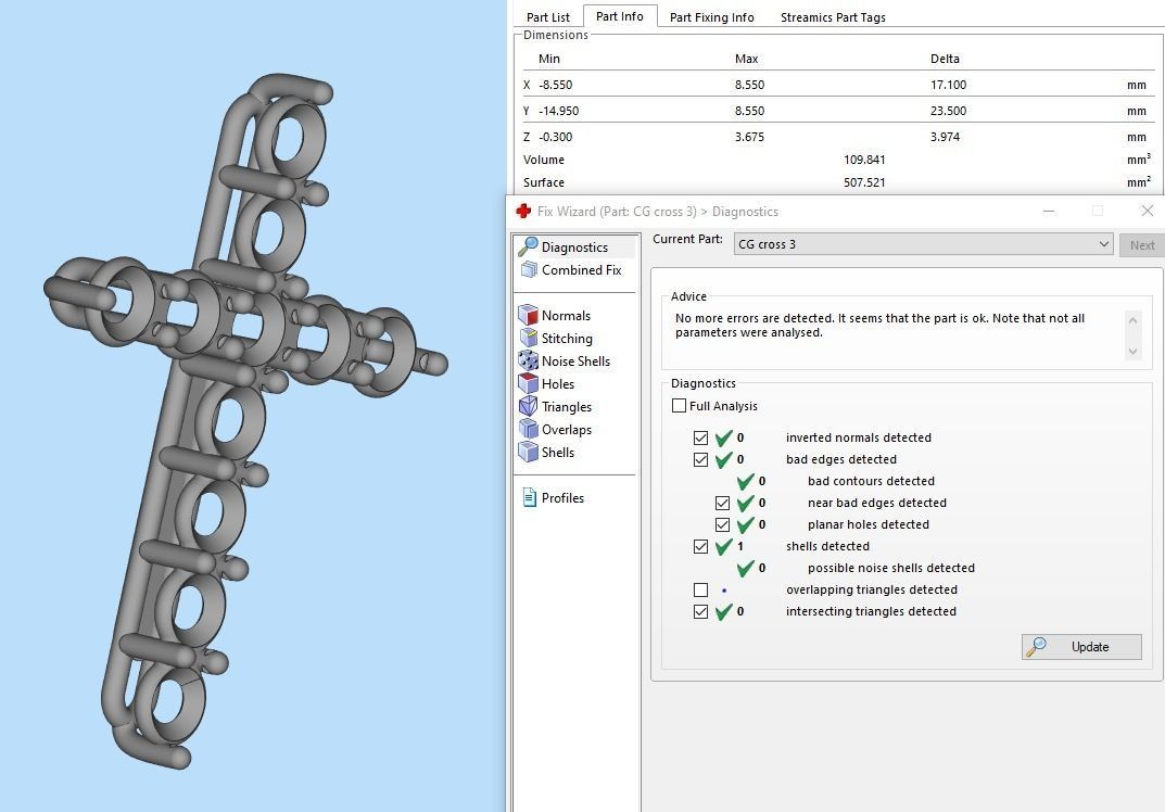 Diamond Cross 3D print model_3