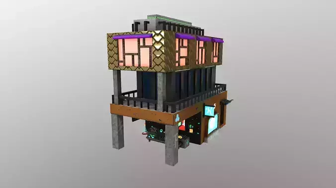 Cyberpunk City - Building 6