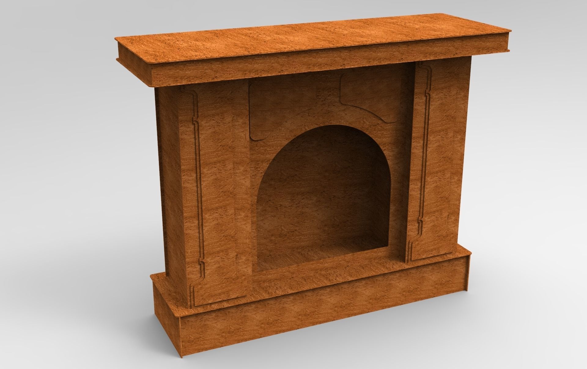 Decorative Fireplace 3D model_2