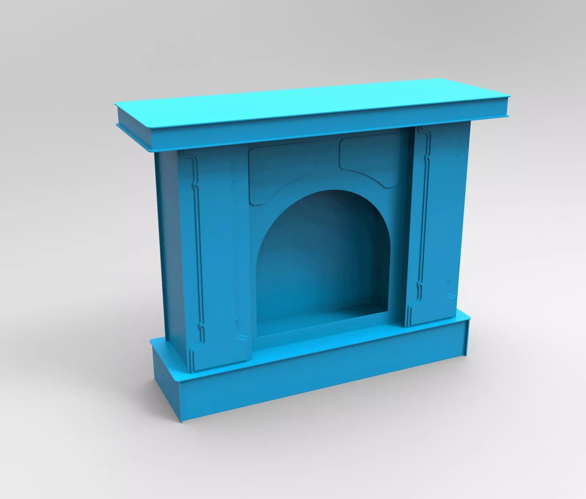 Decorative Fireplace 3D model_0