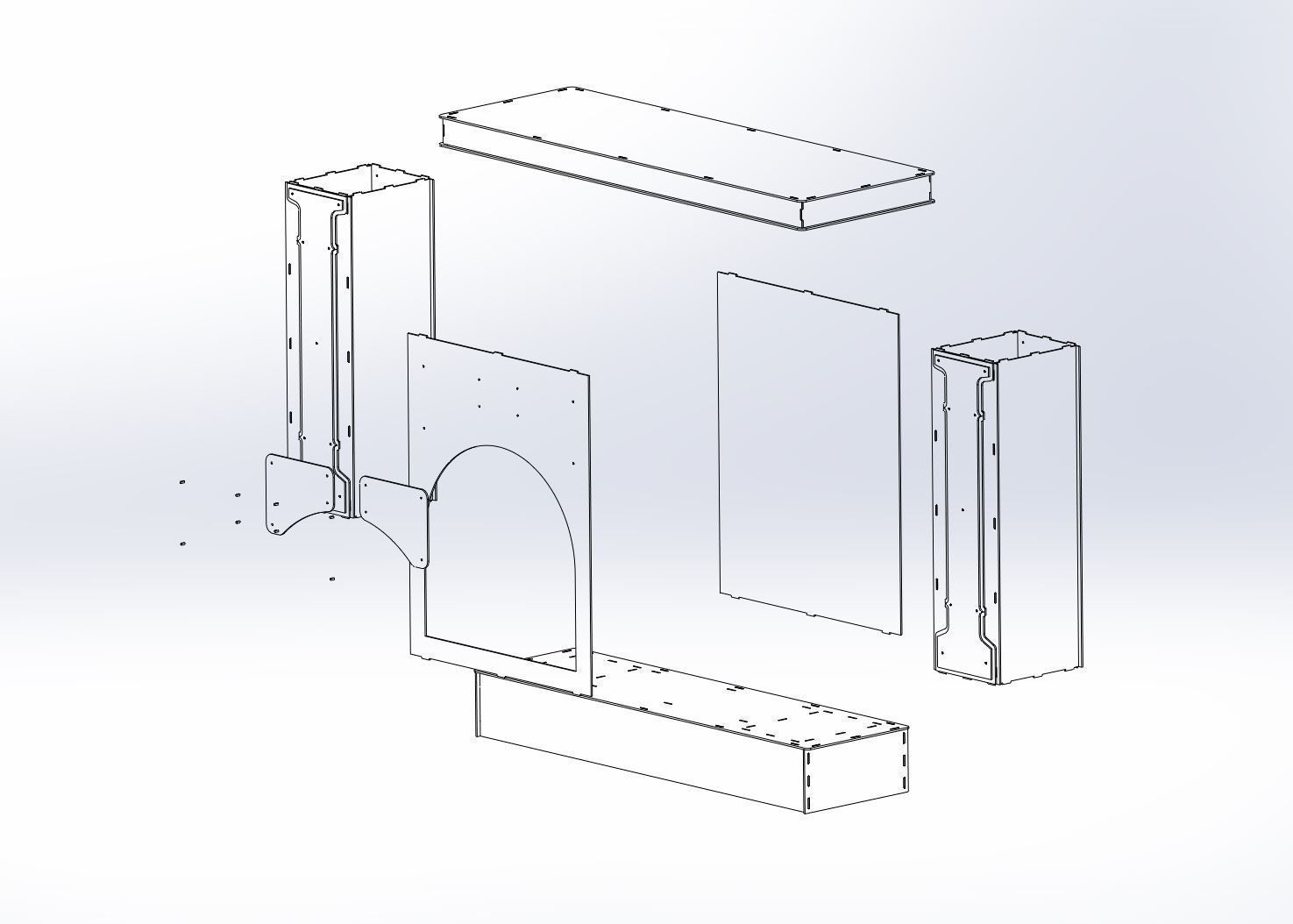 Decorative Fireplace 3D model_7