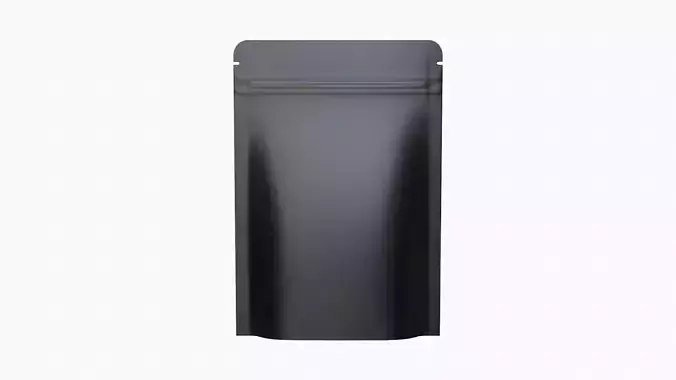 Mylar plastic pouch bag mockup 07 3D model