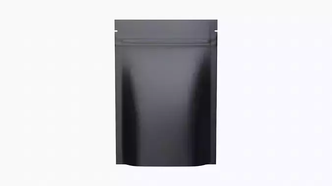 Mylar plastic pouch bag mockup 08 3D model