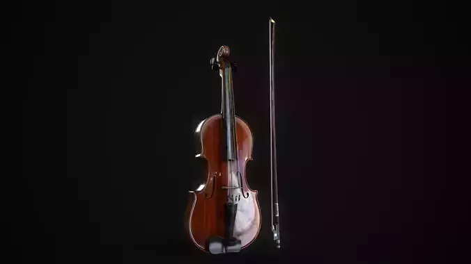 Violin Low-poly 3D model