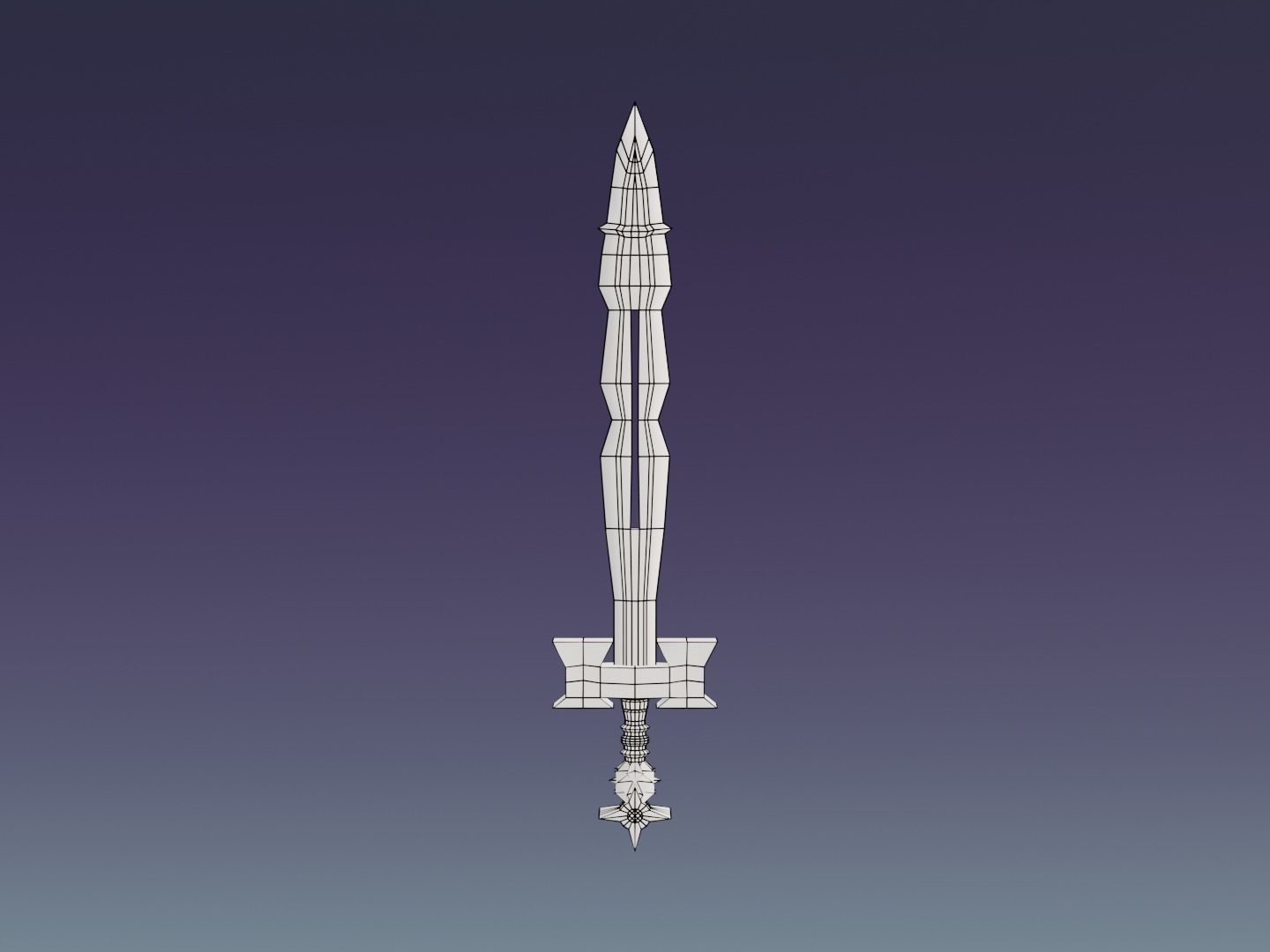 Fantasy Frozen Ice Sword - Elemental Sword Low-poly 3D model_9