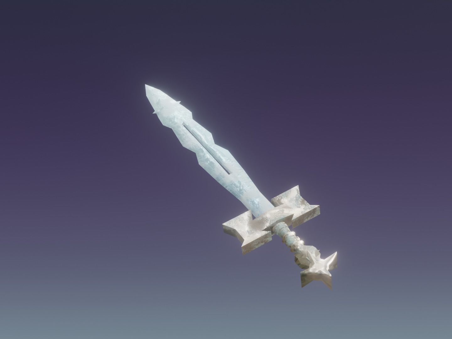 6 Elemental swords - magic swords 3D Model Collection_5