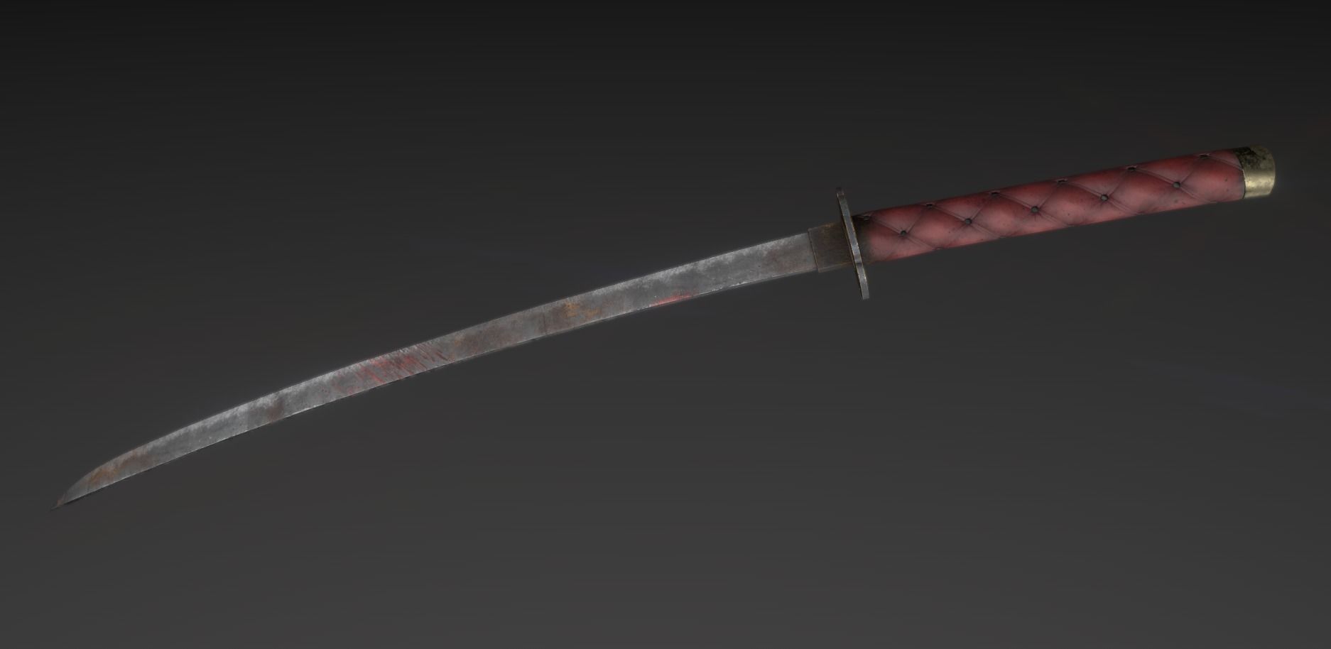 Katana Sword Low-poly 3D model Low-poly 3D model_4