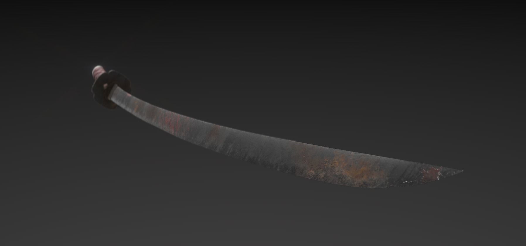 Katana Sword Low-poly 3D model Low-poly 3D model_1